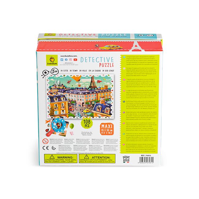 detective puzzle in citta retro