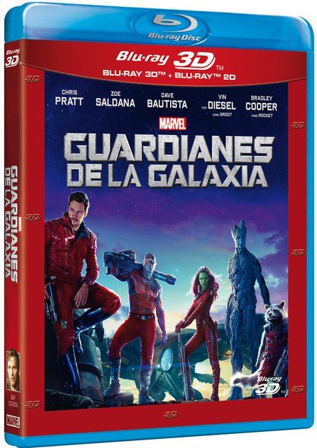 Guardianes de la Galaxia Blue Ray 3D 2D